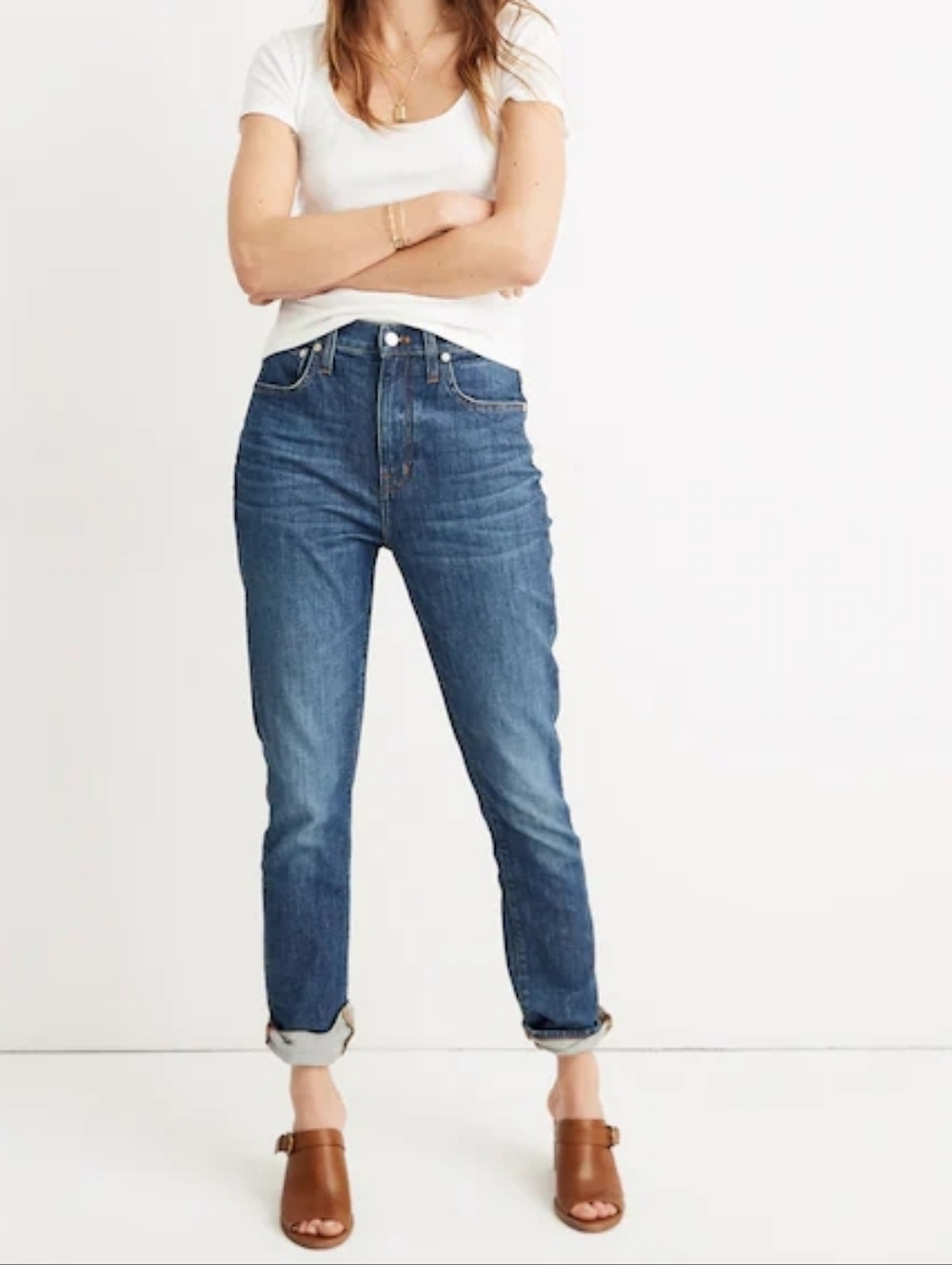 Madewell The High-Rise Slim Boyjean: Eco Edition in Rossie Wash Size 32